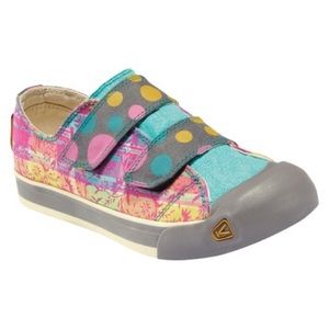 KEEN Sula Pink & Blue Polka Dot Sneakers Shoes 7.5